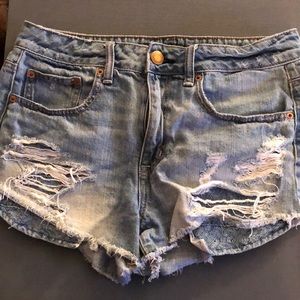 american eagle hi rise festival shorts